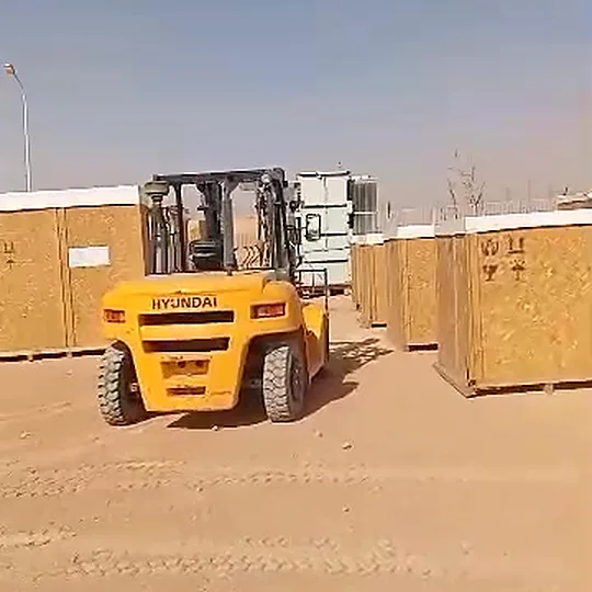 Equipment delivered to a base in southern Algeria